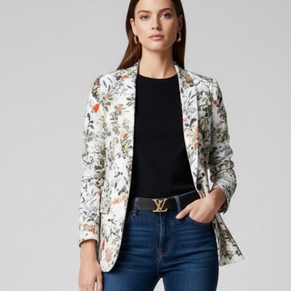 The Kooples Botanic On Crepe Blazer Size S